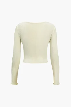 Crossed Long-Sleeve Top