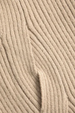 Crossed Sweater Asymmetrical Midi Skirt