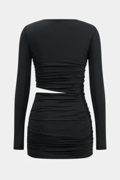 Cut Out Long Sleeve Mini Dress