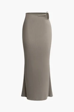 Cut Out Mermaid Maxi Skirt