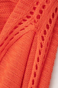 Cut Out Open Knit Backless Halter Maxi Dress