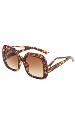 Cut Out Square Large Frame Sunglasses