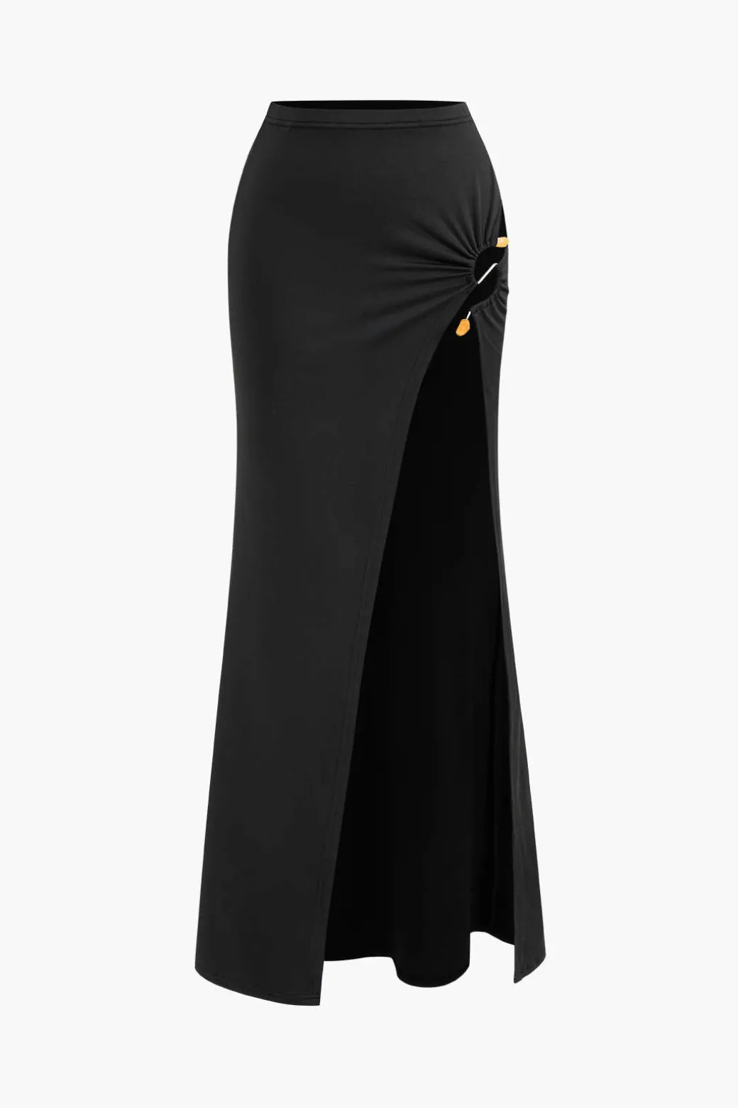 Cutout Bodysuit And High-Slit Skirt Set
