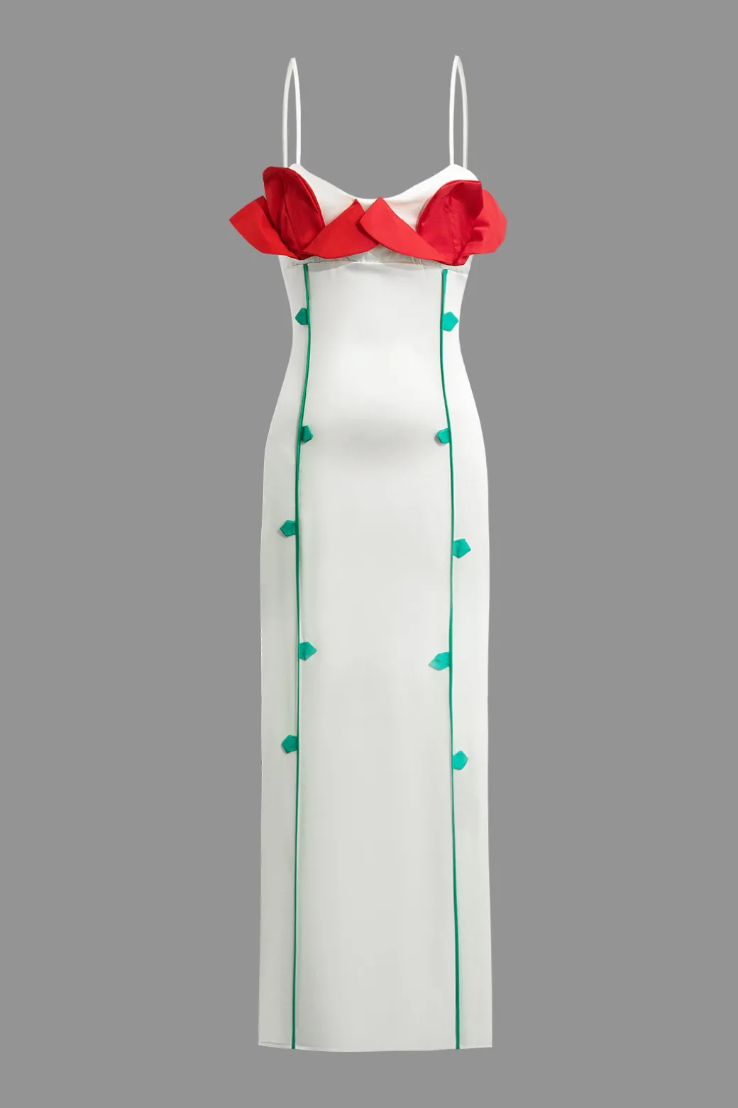 3D Flower Slip Maxi Dress