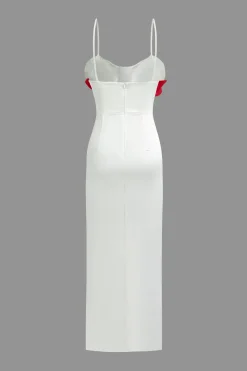 3D Flower Slip Maxi Dress