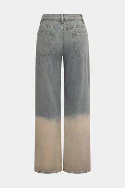 Denim Faded Straight Leg Jeans