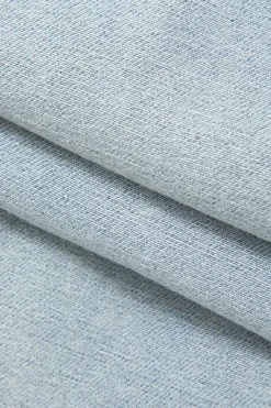 Denim Frayed Detail Straight Leg Jeans