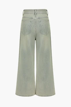 Denim High-Waisted Wide-Leg Jeans