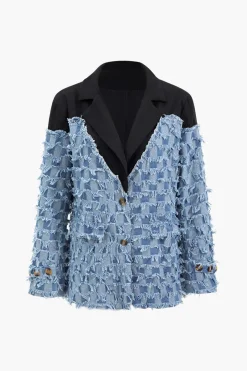 Denim Patchwork Blazer