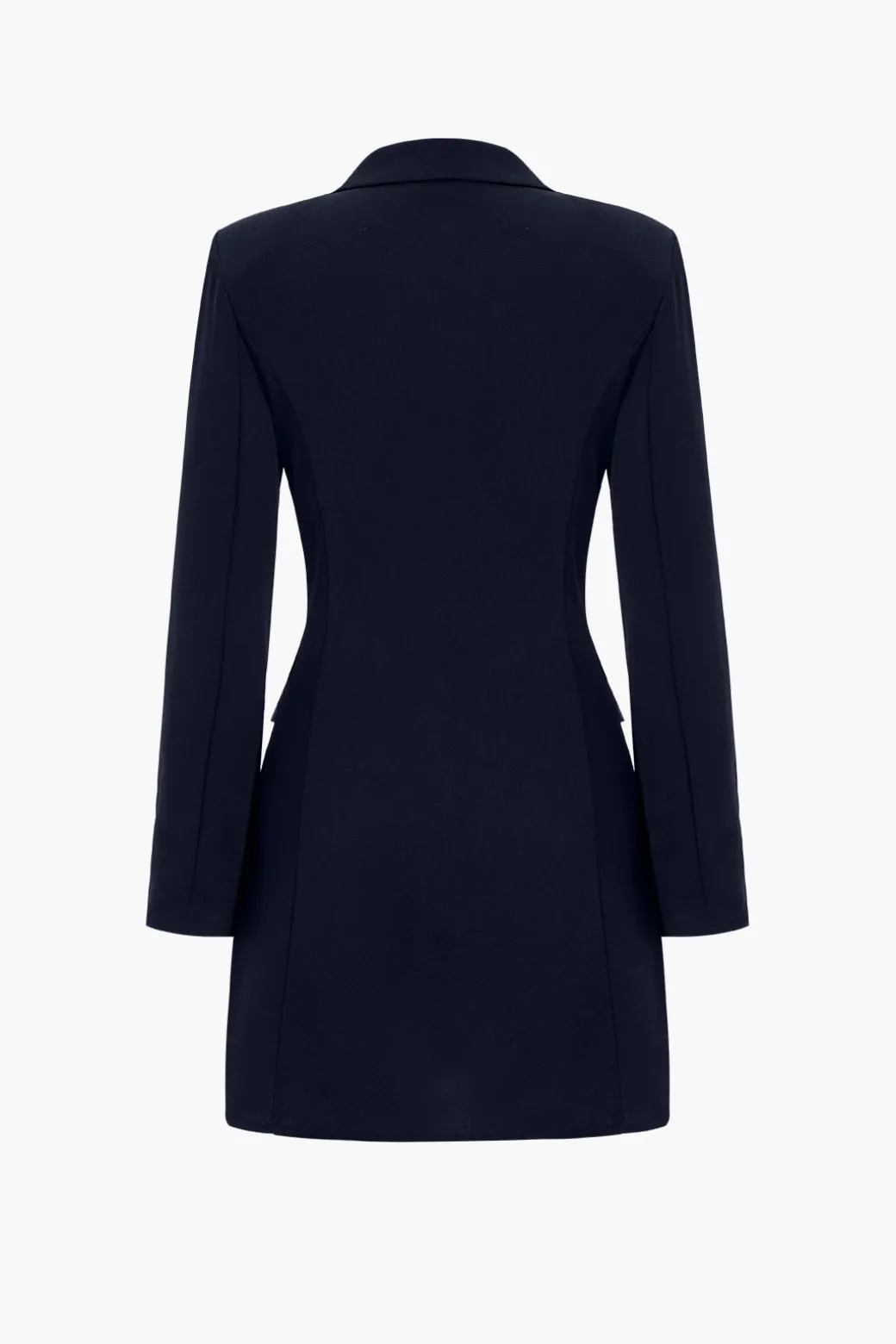 Denim Patchwork Long Sleeve Blazer Suit Mini Dress