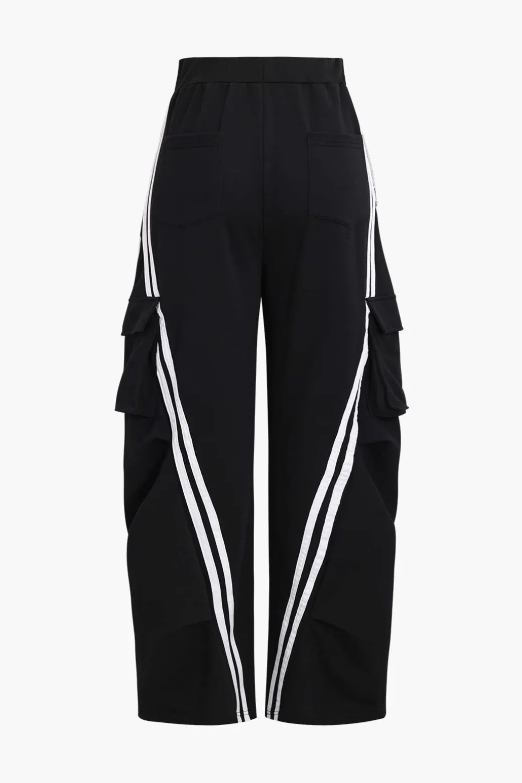 Denim Patchwork Pocket Trousers