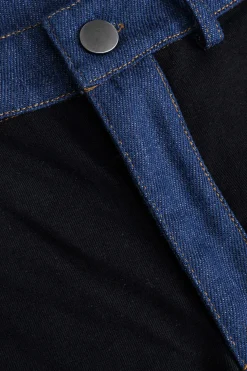 Denim Patchwork Pocket Trousers