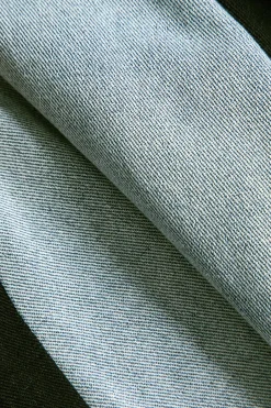 Denim Patchwork Straight Leg Jeans
