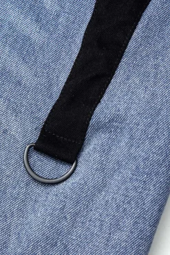 Denim Patchwork Straight Leg Jeans
