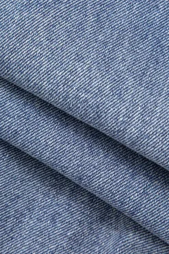 Denim Patchwork Straight Leg Jeans