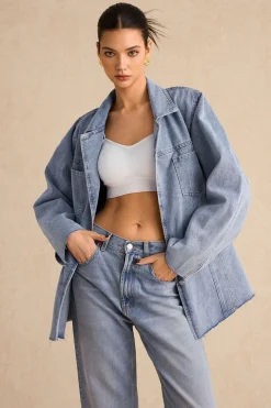 Denim Pocket Buttons Long Sleeve Outerwear
