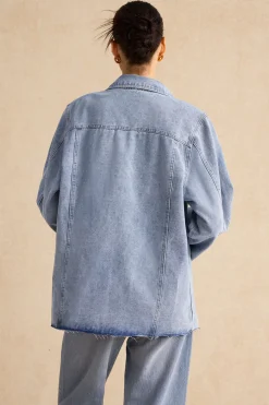 Denim Pocket Buttons Long Sleeve Outerwear