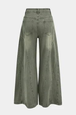 Denim Washed Wide Leg Jean