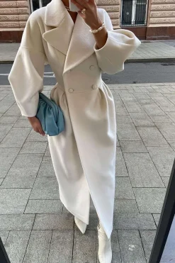 Double Breasted Long Trench Coat