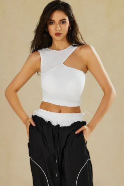 Double Waistband Color Block Trousers