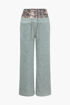 Double Waisted Wide Leg Pants