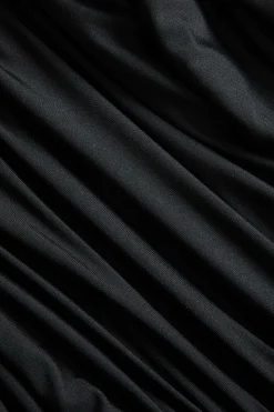 Draped Cowl Neck Sleeveless Maxi Dress