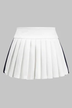 Drawstring Ruched Patchwork Skirt