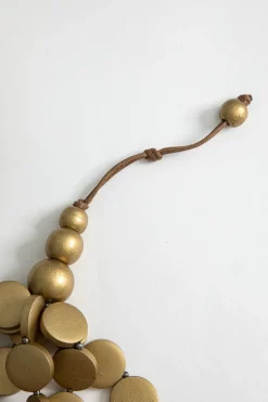 Exaggerated Wood Multi-Layer Body Chain