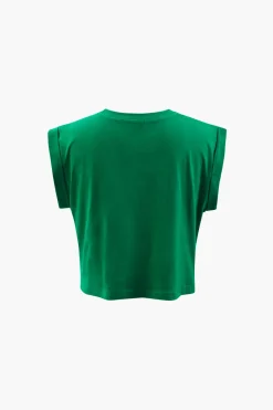 Eye Look Graphic Knot Hem T-Shirt