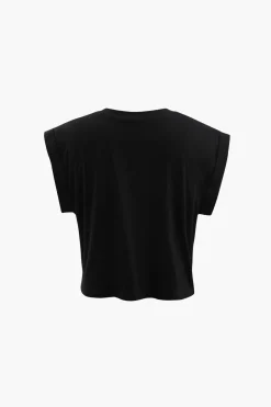 Eye Look Graphic Knot Hem T-Shirt