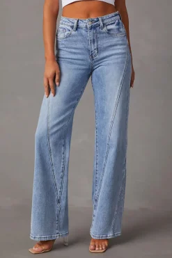 Faded Straight Leg Jeans