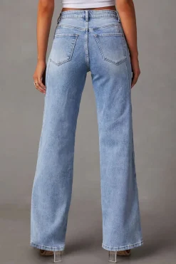 Faded Straight Leg Jeans