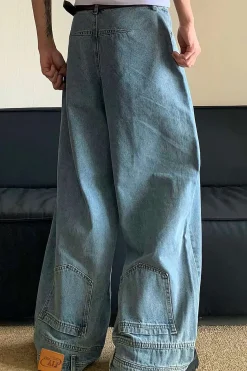 Faded Wide Leg Jeans