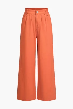Faded Wide Leg Jeans