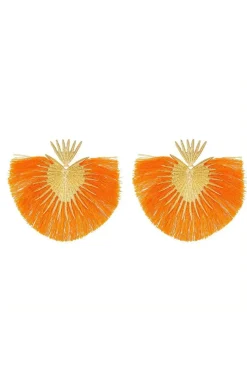 Fan-shaped Tassel Earrings
