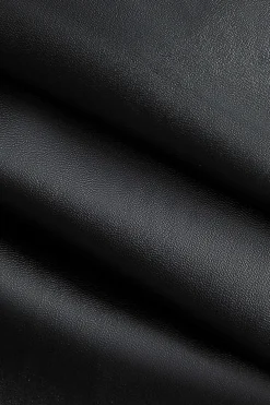 Faux Leather Asymmetrical Twist Knot Skirt