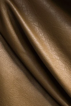 Faux Leather Fur Patchwork Coat