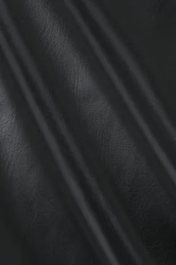 Faux Leather Halter Lace-Up Top