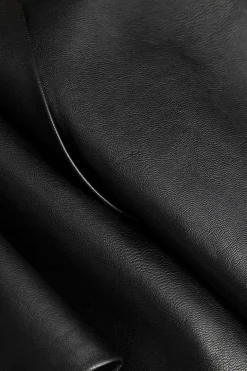 Faux Leather High Waist Skort