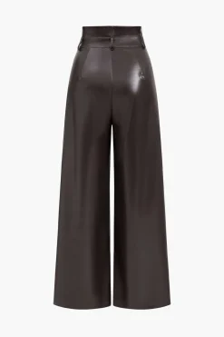 Faux Leather High Waist Trousers