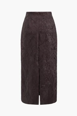 Faux Leather High Waist Zipper Skirt