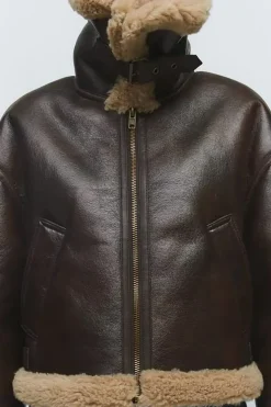 Faux Leather Jacket Pocket