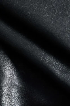 Faux Leather Patchwork Fur Skirt
