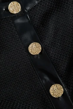 Faux Leather Patchwork Jacket