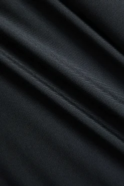 Faux Leather Patchwork Long Sleeve Mini Dress