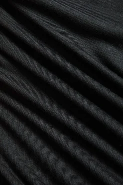 Faux Leather Patchwork Mock Neck Mini Dress
