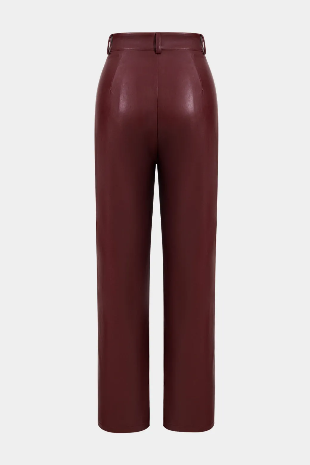 Faux Leather Patchwork Trousers