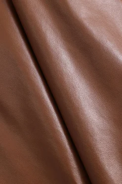 Faux Leather Pocket Wide Leg Trousers