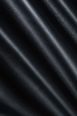Faux Leather Ruffle Mini Skirt