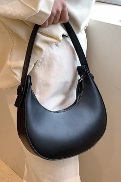 Faux Leather Shoulder Bag